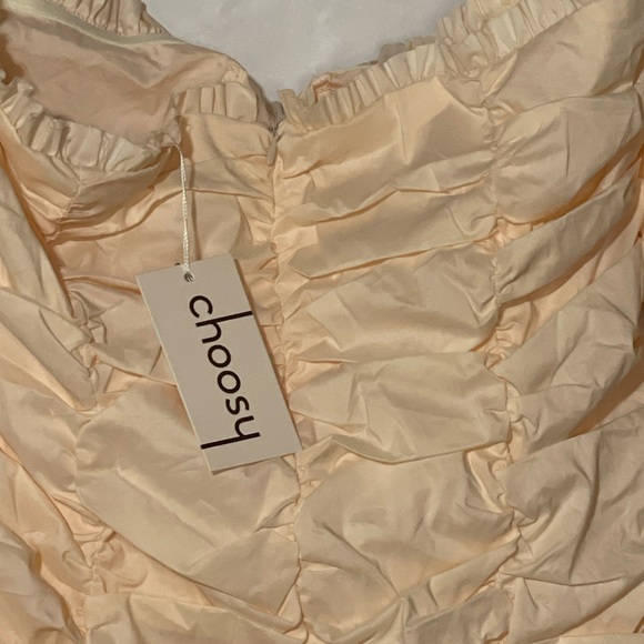 Choosy Peach Off-Shoulder Mini Dress - Picture 2 of 13